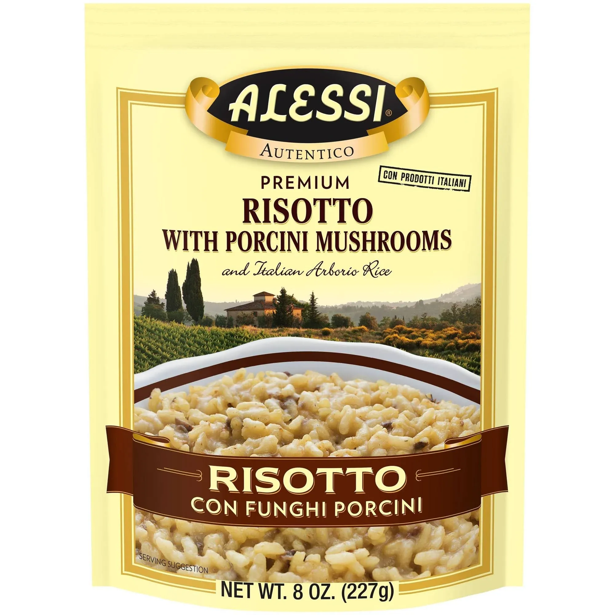 Alessi, Risotto With Porcini Mushrooms, 8 Oz(Case Of 6)