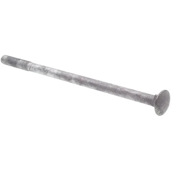 Carriage Bolts 1/2in-13 X 10in A307 Grade A Hot Dip Galv Steel 10PK