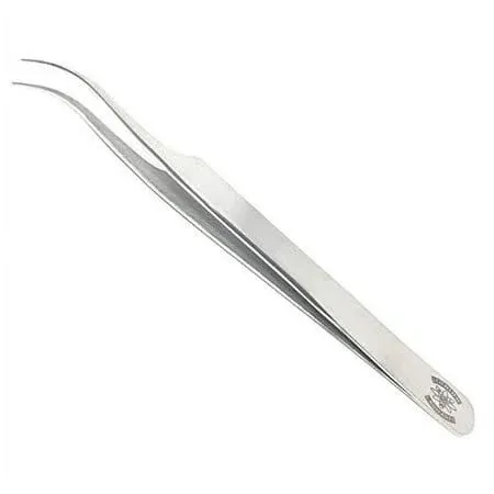 Scientific Labwares High Precision Stainless Steel Lab Forceps with Curved Very ...