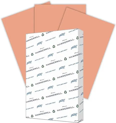 Hammermill Color Paper, Salmon, 20lb, 11 x 17, 500 Sheets/Ream, Total 2 Reams