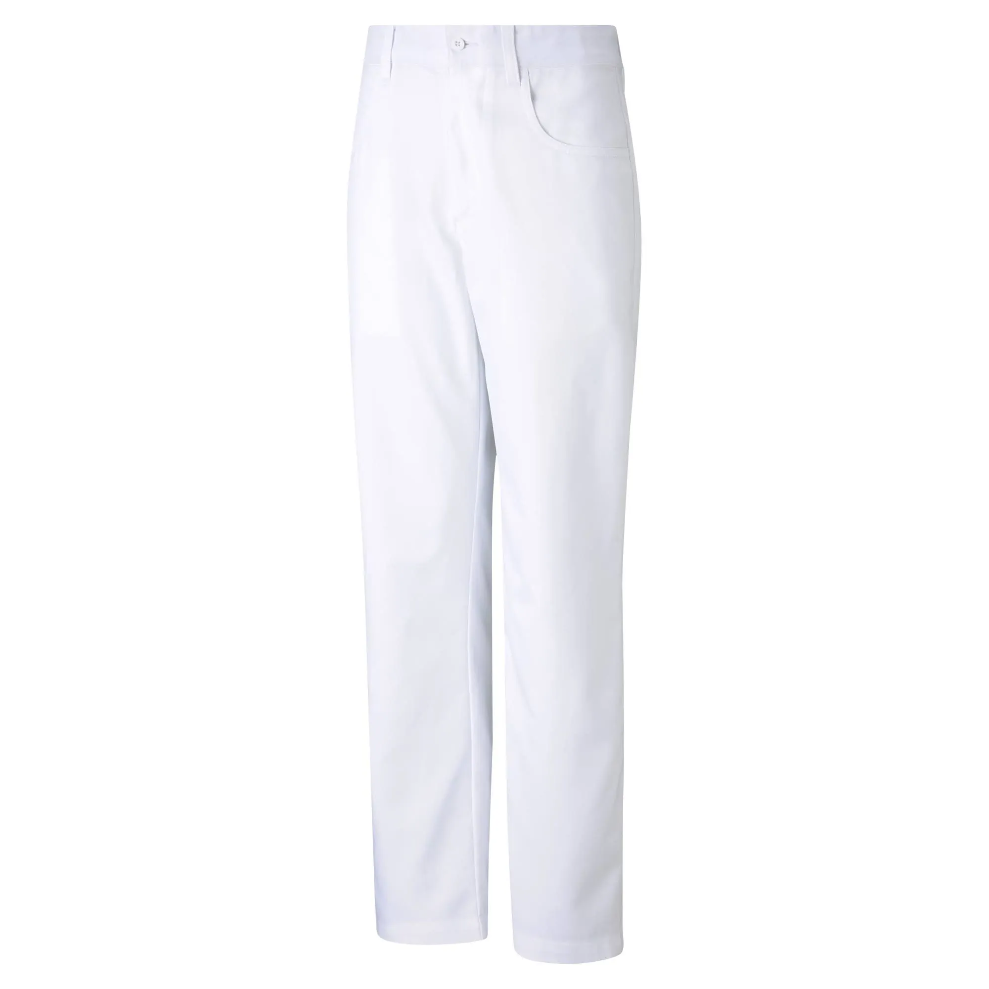 Puma Boys' 5 Pocket Golf Pants, Large, Bright White