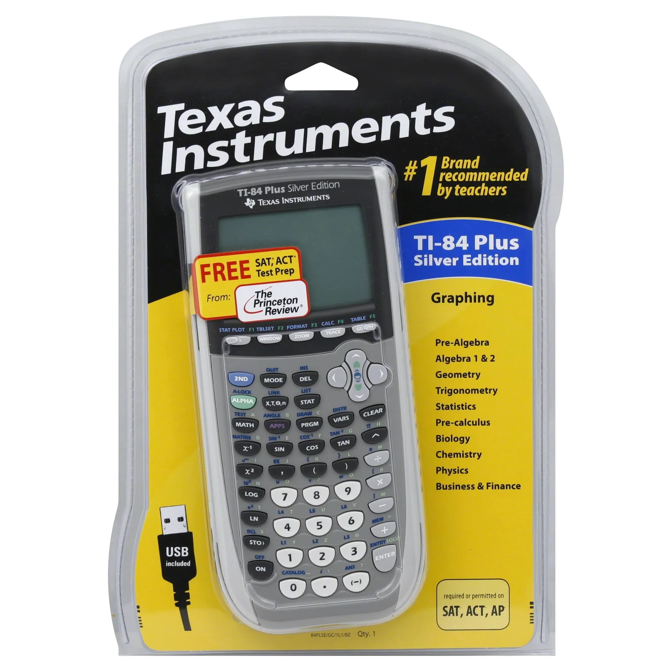 TEXAS INSTRUMENTS TI-84 Plus Silver Edition Graphing Calculator