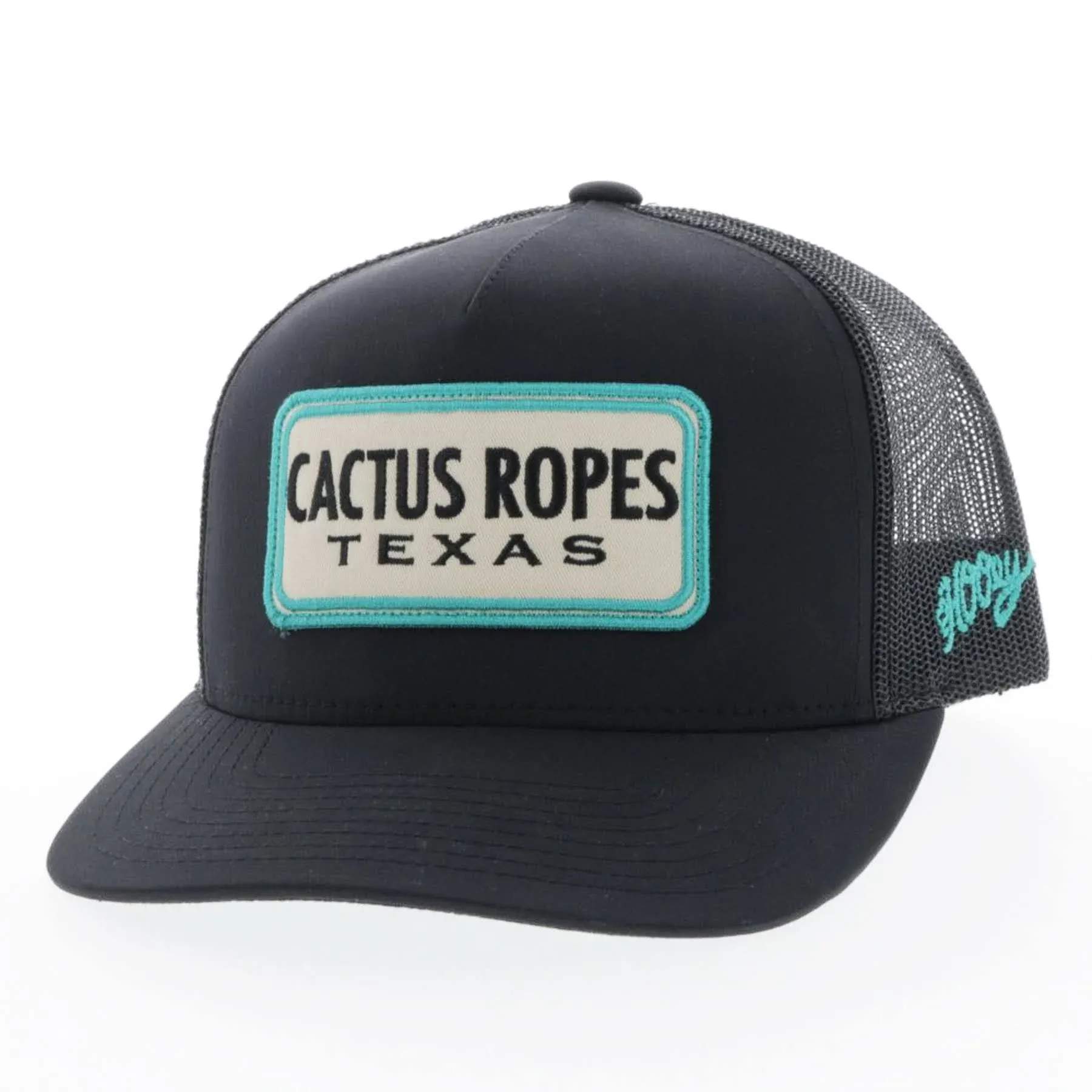 Hooey Youth Black Cactus Ropes Trucker Snapback Hat