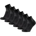 Danish Endurance 3 Pack Low Cut Outdoor Hiking Socks in Merino Wool, Women & Men Black Medium