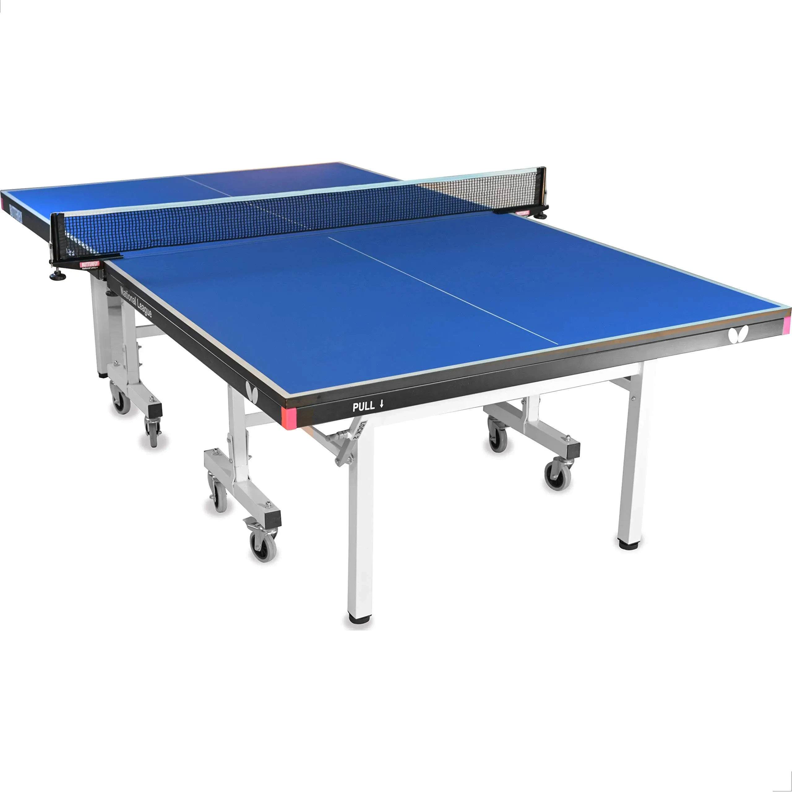 Butterfly National League 25 Ping Pong Table | Professional Ping Pong Table | 10 Minute Quick Assembly Table Tennis Table | 25mm Indoor Folding Ping