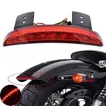 Ankia Motorcycle Chopped Rear Fender Edge LED Brake License Plate Tail Light Stop ...