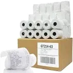 50 Thermal Paper Rolls 2-1/4 x 63 Ingenico ICT 200 220 250 FD400 Vx520