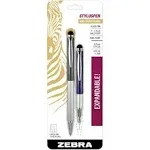 Zebra StylusPen Telescopic Ballpoint Pen, Medium Point, 1.0mm, Black Ink, Grey ...