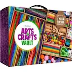 Arts and Crafts Vault - 1000+ Piece Craft Supplies Kit Library in a Box for Kid