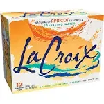 Lacroix Sparkling Water, Apricot - 12 pack, 12 fl oz cans