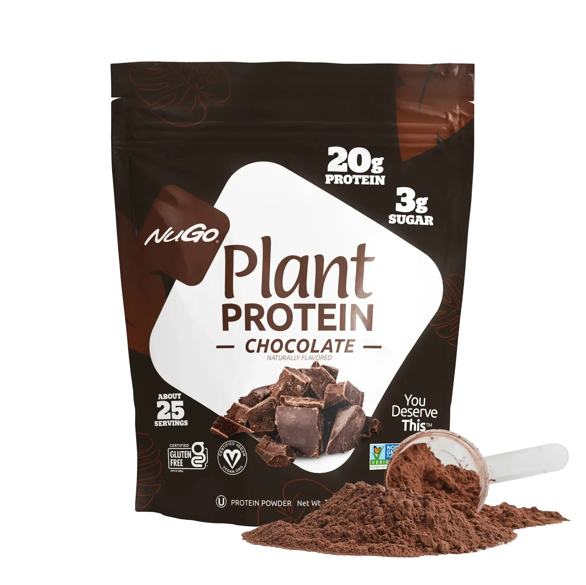 NuGo Plant Protein Powder Chocolate 2lb