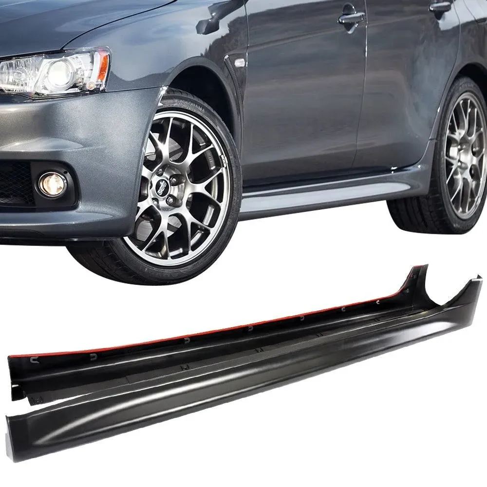 Fits 08-15 Mitsubishi Lancer EVO Side Skirts Extension Pair - PP