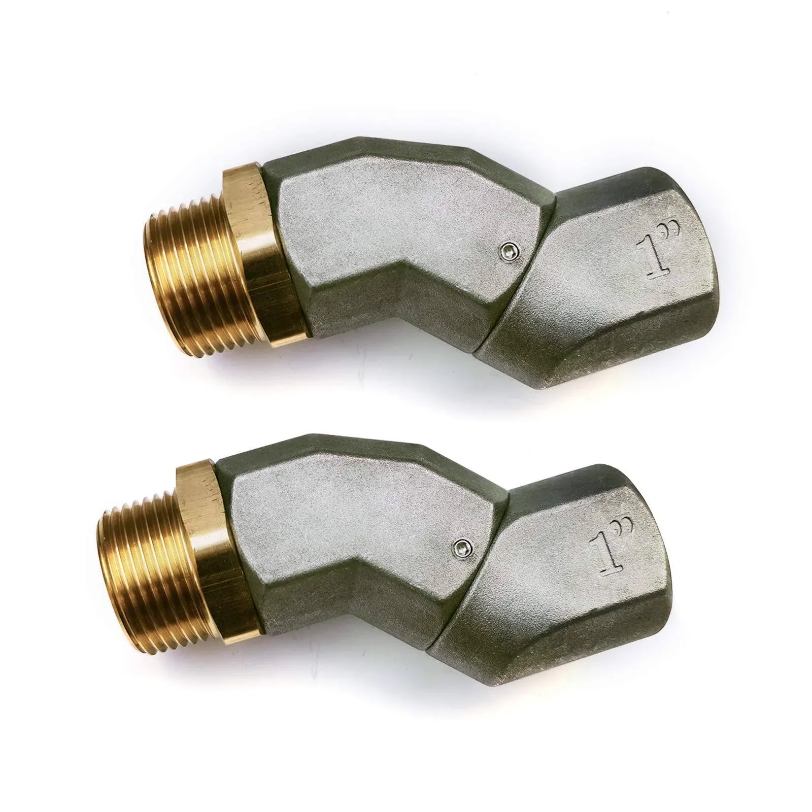 2PCS 1 Inch NPT Fuel Hose Swivel 360 Rotating Connector for Fuel Nozzle Multi Plane Fuel Plane Swivel