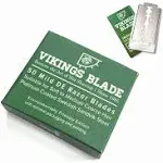 VIKINGS BLADE Double Edge Safety Razor Blades, 50x Blades, Swedish Steel + Platinum Coated, Replacement Razor Blades & Refills (Mild & Gentle)