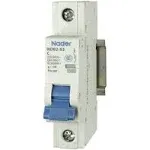 ASI AC Miniature Circuit Breaker - 1 Pole DIN Rail Mount 6 Amp 240 Volt Unit with Shock-Proof Terminations, Trip Curve C, L1 and Neutral Circuits