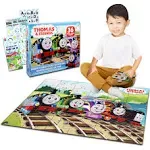 Thomas The Train Floor Puzzle for Kids, Toddlers - Bundle with 36 Pc Thomas and Friends Floor Puzzle, Crenstone Stickers, More | Thomas The Train Toys for Boys