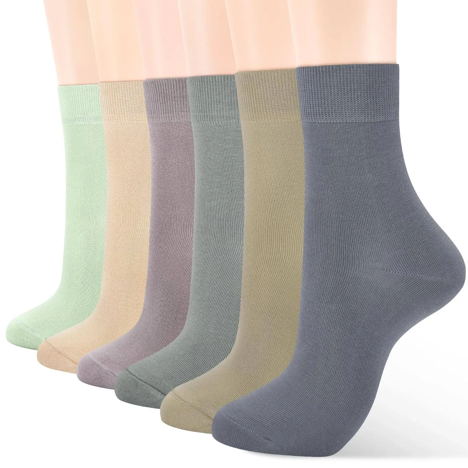 ATBITER Women Thin Cotton Socks,Soft Cotton Bootie Socks Women Above Ankle Crew Socks