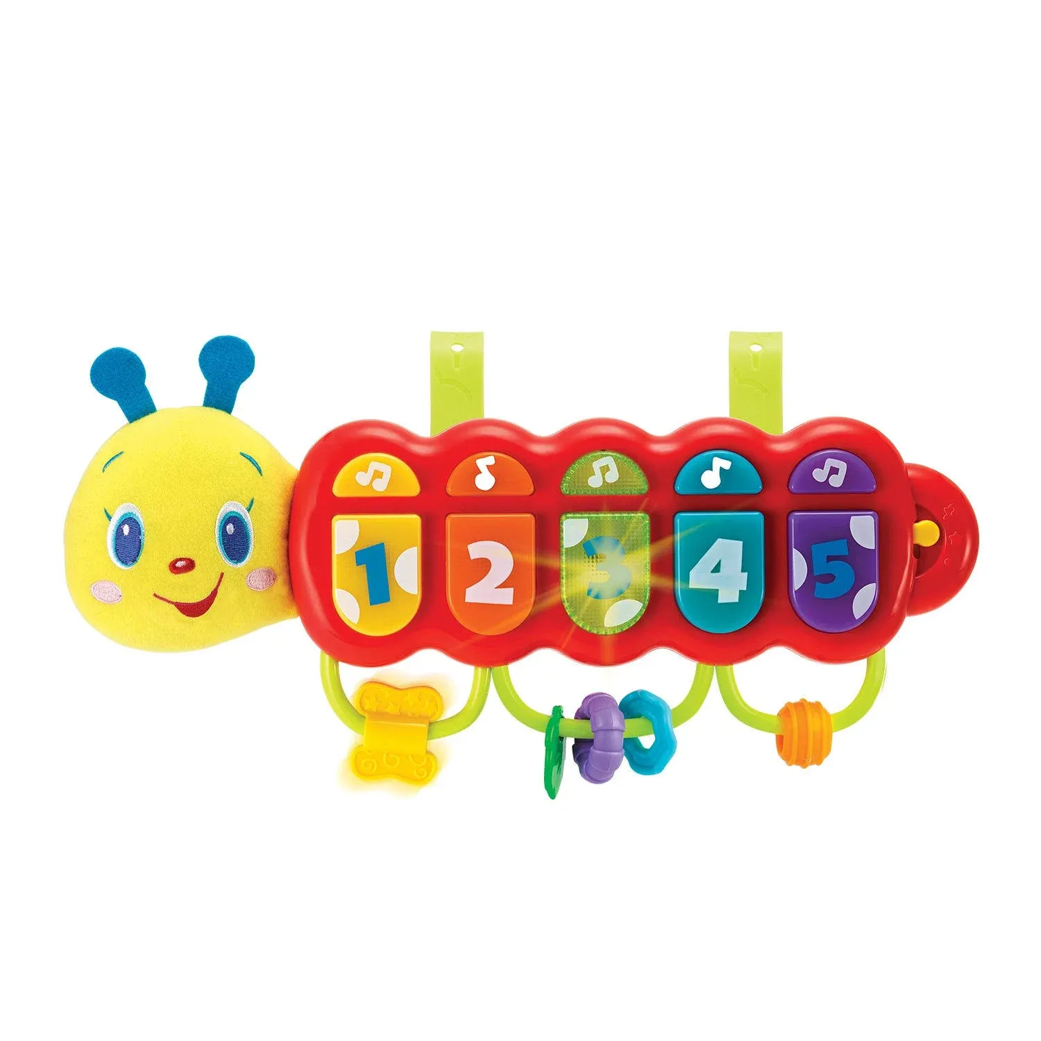 KiddoLab Lira Baby, w/Lights & Music, Spinner & Rings, Musical Caterpillar, Musical Baby Toys 3 Plus Months, Baby Caterpillar Toy, Baby Toy Caterpillar, Caterpillar Stuffed Animal Soft Head for Babies