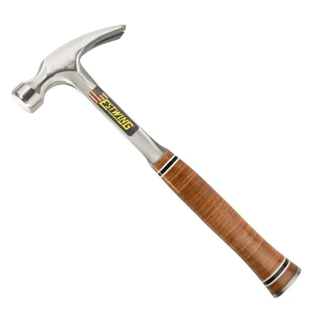 Estwing Hammer - 12 oz Straight Rip Claw with Smooth Face & Genuine Leather Grip ...