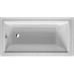 Duravit Architec 32-in x 60-in White Acrylic Alcove Soaking Bathtub (Left Drain) | 700354000000090