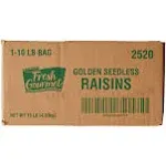 Fresh Gourmet Golden Seedless Raisins | 10 Pound | Bulk Size | Snack and Salad Topper