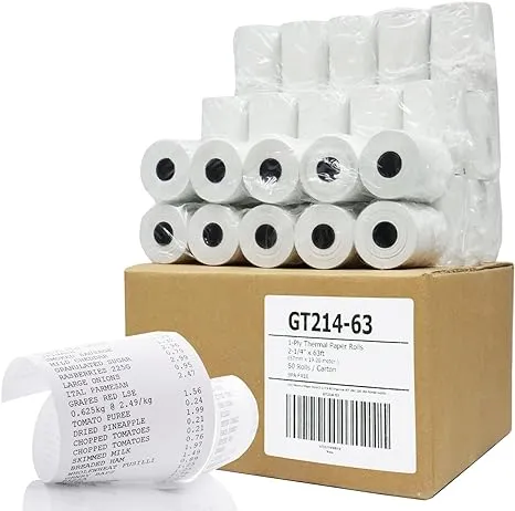 50 Thermal Paper Rolls 2-1/4 x 63 Ingenico ICT 200 220 250 FD400 Vx520