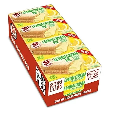 JJ&#039;s Bakery Lightly Glazed Lemon Cream Snack Pies, 6 Pack