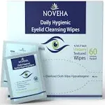 Noveha Daily Hygienic Eyelid & Lash Wipes | for Blepharitis & Itchy Eyes, Demodex ...