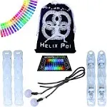 Helix Poi - UltraPoi LED Poi Set - Best Light Up Glow Poi - Flow Rave Dance Toy