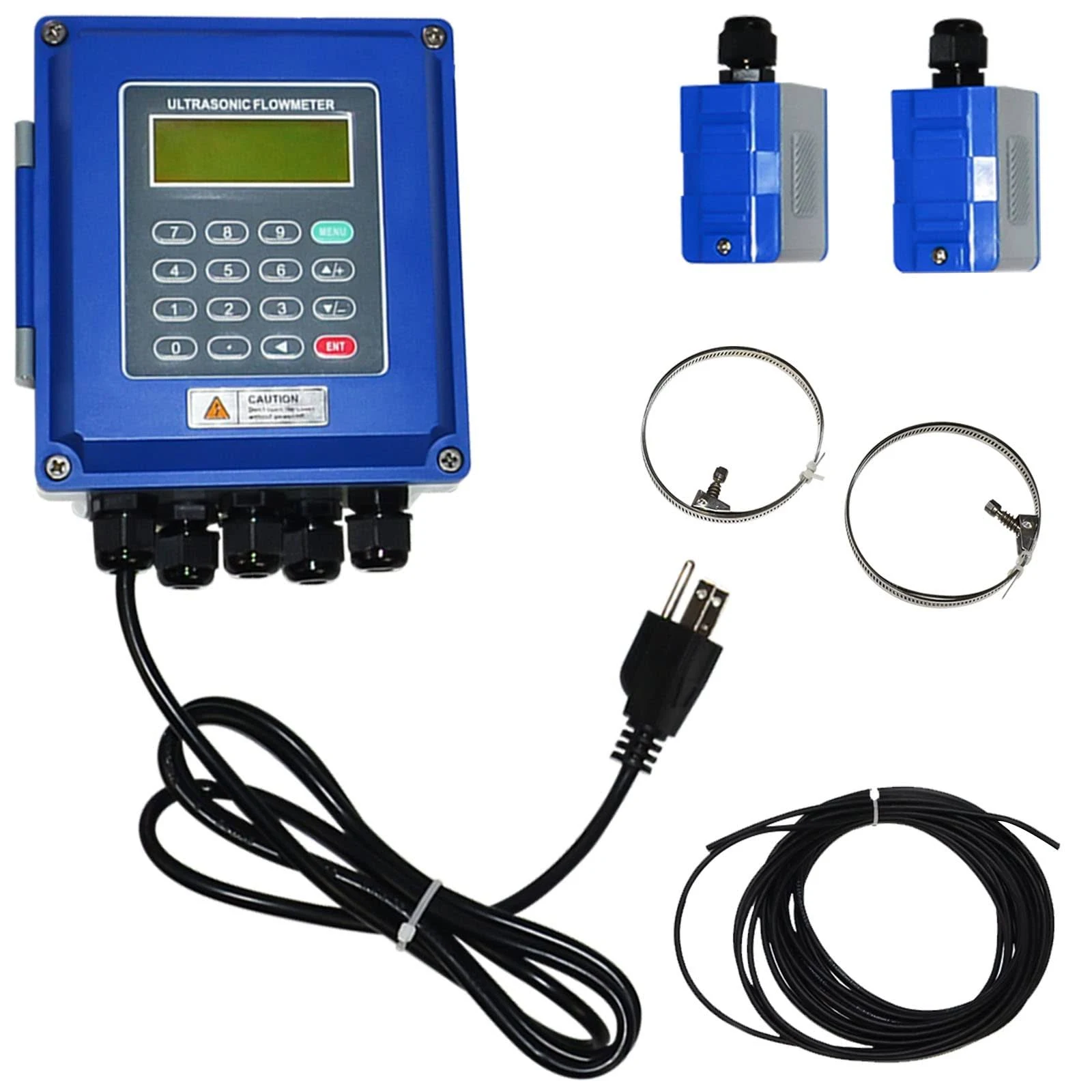 GELTTULU Digital Ultrasonic Flow Meter TUF-2000B Liquid Flowmeter IP67 +TM-1 ...