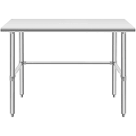 Hally Open Base Stainless Steel Table 30 X 60 Inches, NSF Commercial Heavy Duty 