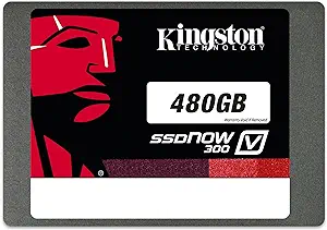 Kingston Digital 480GB SSDNow V300 SATA 3 2.5 (7mm height) Solid State Drive (SV300S37A/480G)