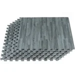 Forest Floor 3/8 Inch Thick Printed Foam Tiles Premium Wood Grain Interlocking Foam Floor Mats