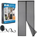 Shatex Updated Fiberglass Magnetic Screen 39"x82"，Magnetic Screen Door, Heavy Duty Mesh Curtain for Sliding Door, Self Closing Sealingly & Tightly,Pets & Kids Friendly, Black