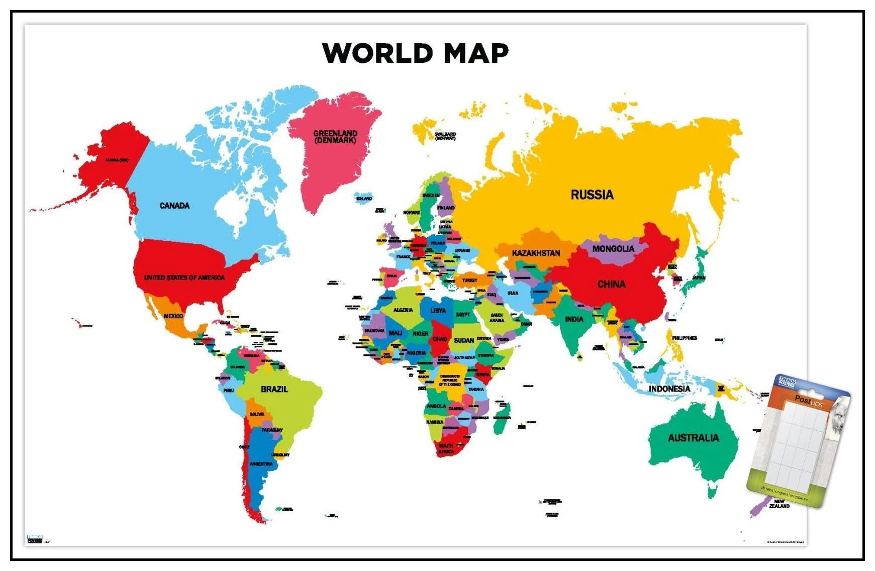 Trends International Map World 2022 Wall Poster