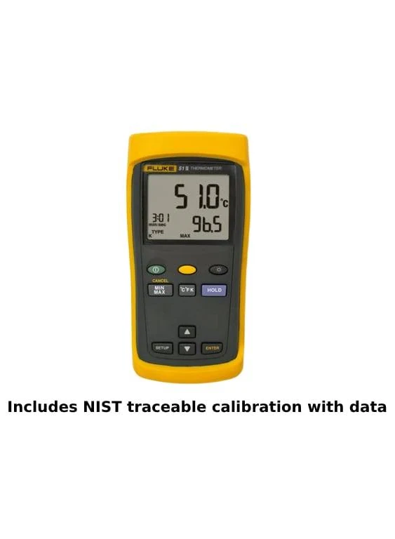 Fluke 51-2 CAL - Handheld Digital Probe Thermometer (Includes NIST Traceable Cal