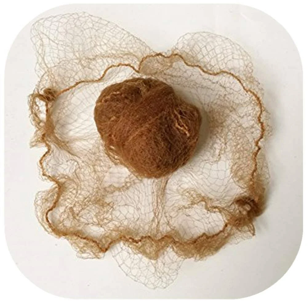 20" Lot Of Hair Nets Invisible Elastic Edge Mesh 50cm Reusable Hair Nets (light brown 50pcs)