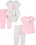 Simple Joys by Carter's Baby Girls' 4-Piece Bodysuit