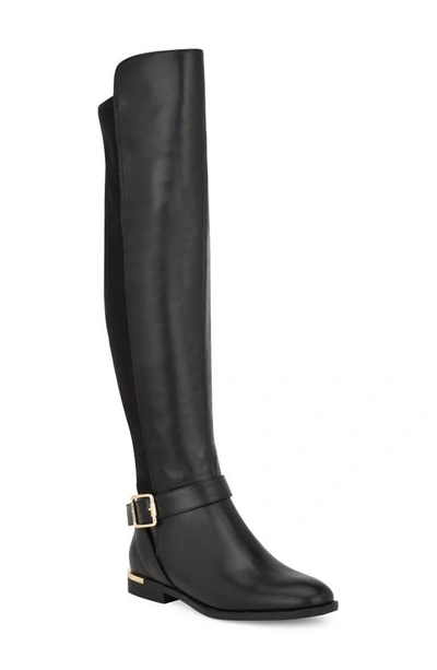 Nine West Andone Women's Over-The-Knee Boots, Size: 6.5, Black Smo