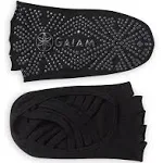 Gaiam Grippy Studio Yoga Socks for Extra Grip in Standard or Hot Yoga, Barre, Pilates, Ballet or at Home for Added Balance and Stability, Black, Small-Medium