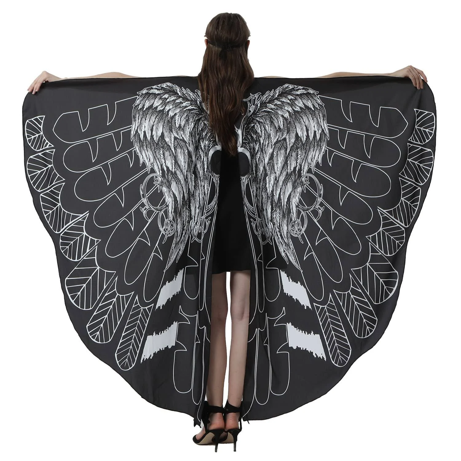 Ypser Halloween Party Wings Shawl for Women Fairy Ladies Costume Cape