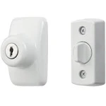 IDEAL SECURITY Keyed Deadbolt, White BKGLKW