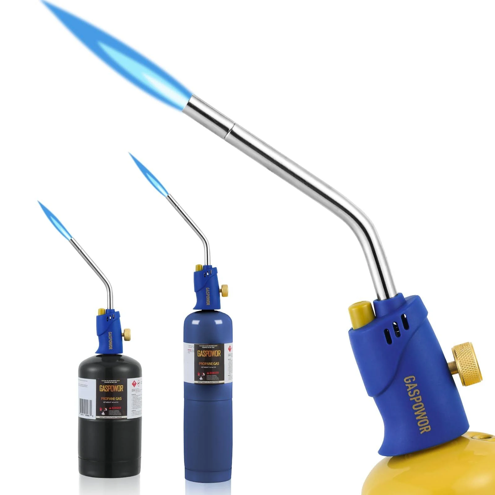 GASPOWOR Propane Torch Head with Igniter, Trigger Start Gas Torch Head for ...