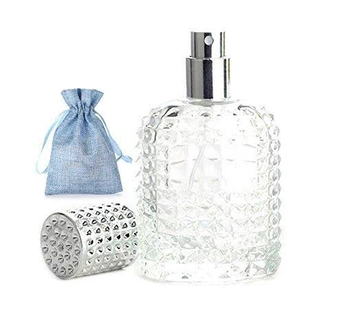 JJKMALL 50ml Thick Clear Glass Fine Mist Spray Scent Aftershave Luxury Perfume ...