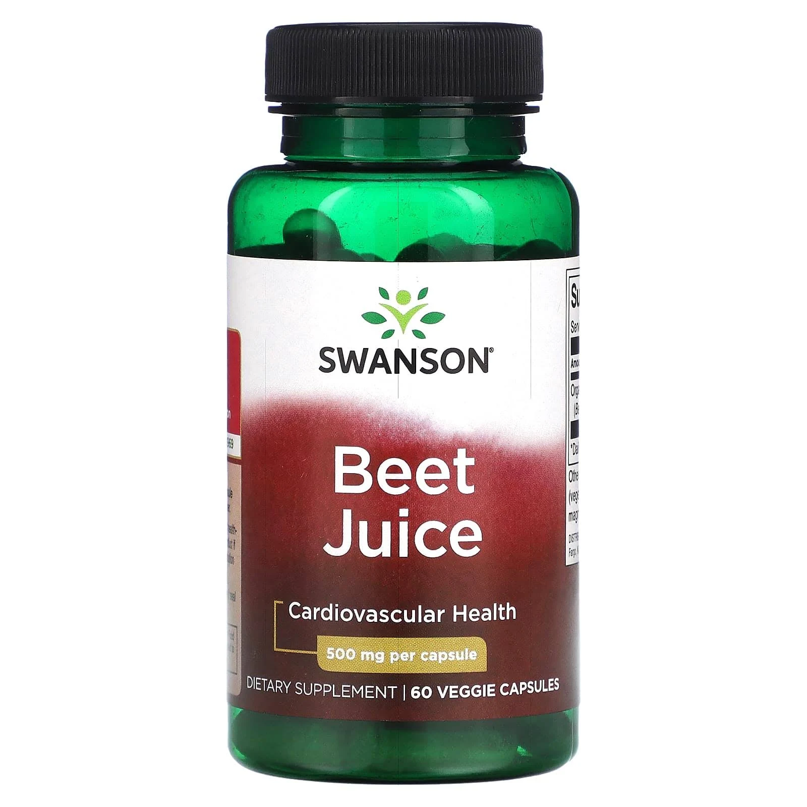 Swanson Beet Juice 500 mg 60 Veggie Capsules