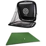 Spornia SPG-7 Golf Practice Net + Golf Mat Bundle