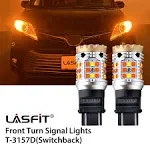 LASFIT 3157CK LED Switchback 3057CK 4057CK 4157CK ONLY for CK socket Dual Color White/Amber LED Turn Signal Light CANBUS Error Free Anti Hyper Flash Bulb(2pcs)…