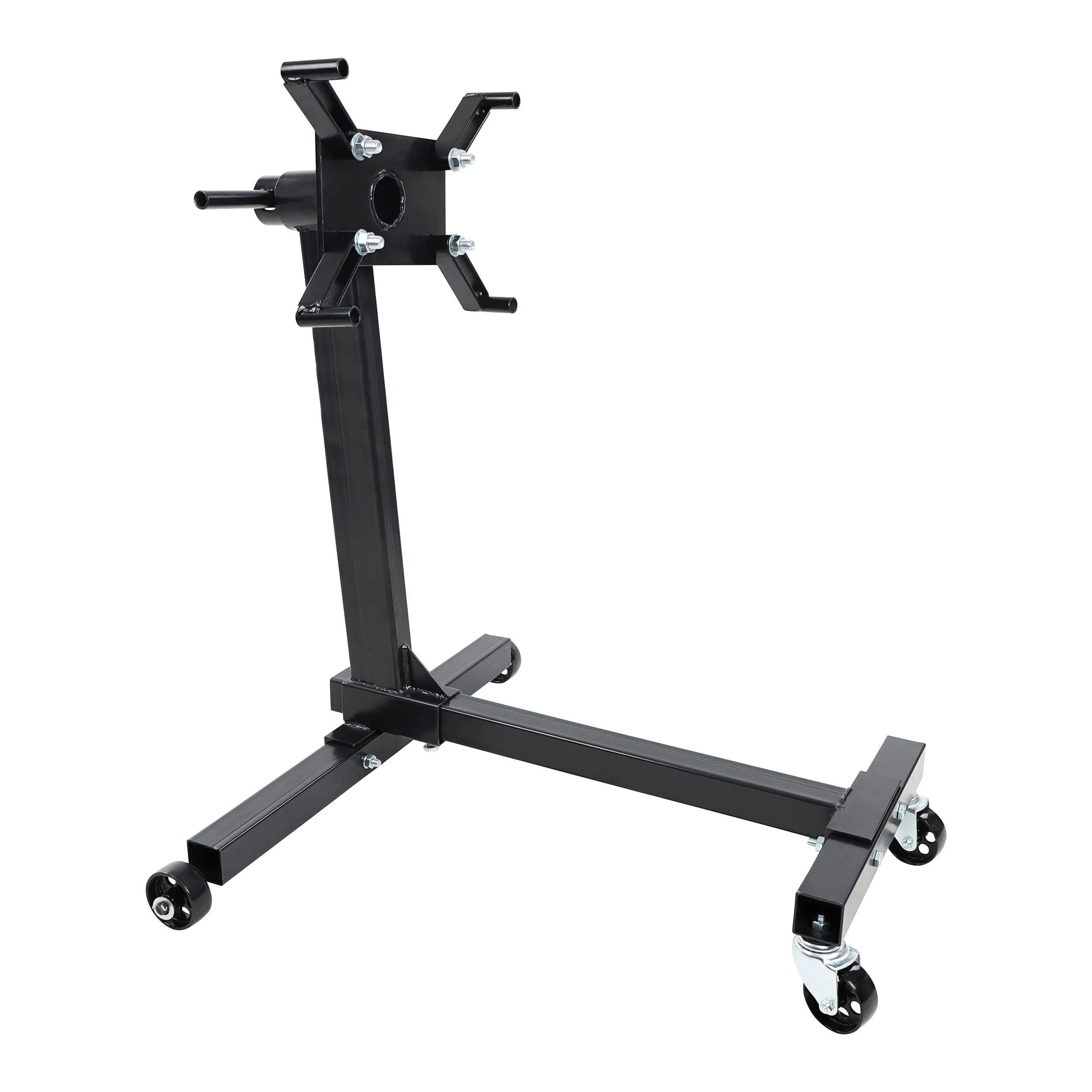 ABN Heavy Duty Engine Stand - 990lb Cap Adjustable Engine Motor Stand with Caster Wheels and 360-Degree Rotation