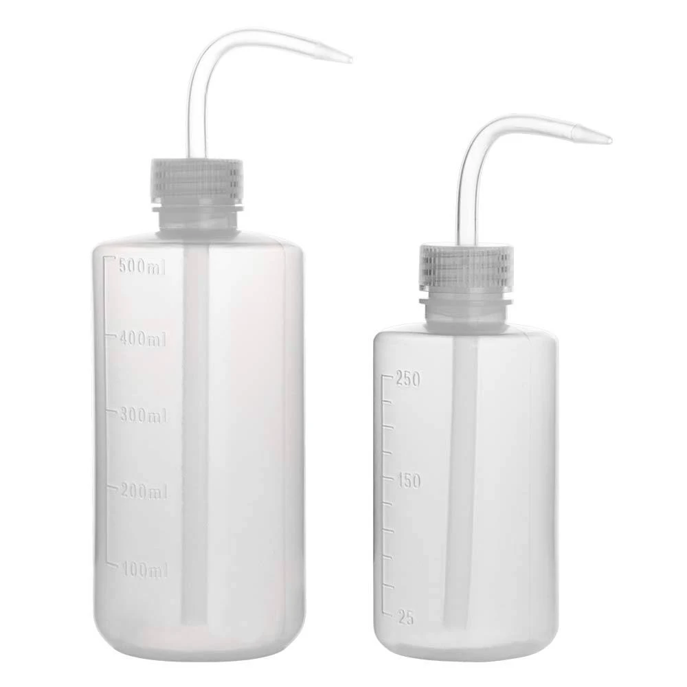 stonylab Chemical Wash Bottle, 2-Pack Plastic Safety Lab Squeeze Wash Bottle, LDPE with Narrow Mouth, 250 ml (8 oz)/2 Bottle