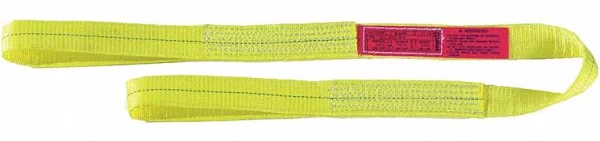 Lift All EE1601DFX7 Polyester Web Sling, 1-Ply, Eye and Eye, Flat Eye, 1" Width x 7' Length